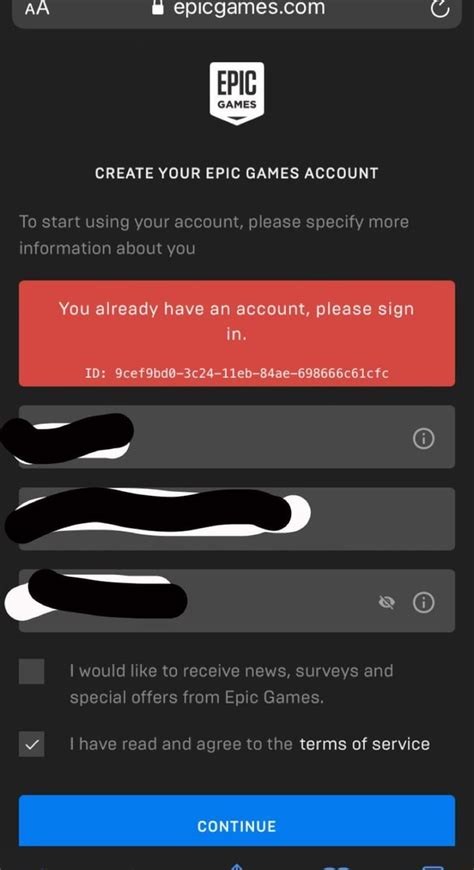 Epic Games Says I Already Have An Account