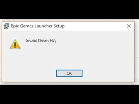 Epic Games Launcher Invalid Drive