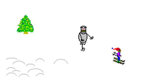 Old Skiing Game With Yeti