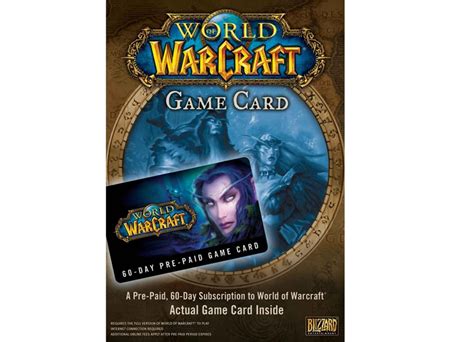 World Of Warcraft 60 Day Pre Paid Game Card