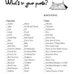 Printable What's In Your Purse Game Pdf Free