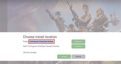 Changing Epic Games Install Location 