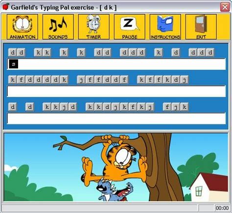 Garfield Typing Pal Game Online