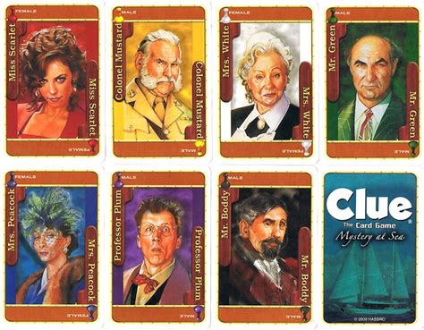 Characters In Clue Board Game