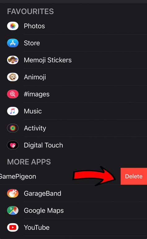 How To Delete Game Pigeon App