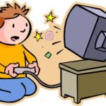Playing Video Games Clip Art