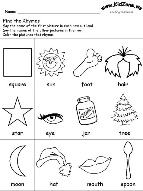 Rhyming Games For 4 Year Olds