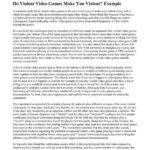 Video Games Cause Violence Essay