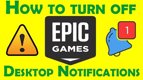 Turn Off Epic Games Notifications
